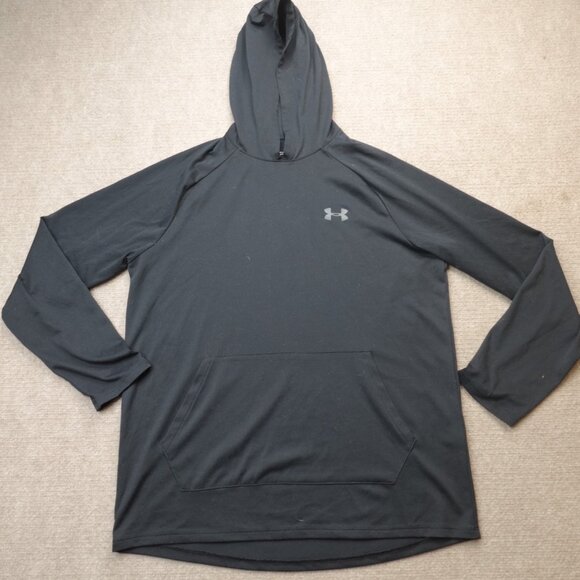 Under Armour Sweater Medium Black Base Layer Lightweight Hoodie - Picture 1 of 6